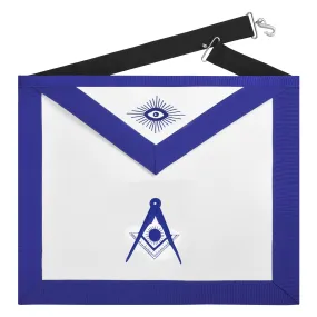 Senior Deacon Blue Lodge Officer Apron - Royal Blue Embroidery