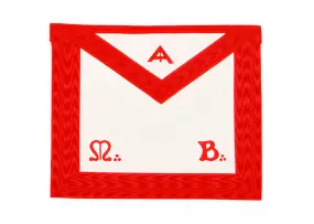 Senior Warden Scottish Rite Apron - Red Moire