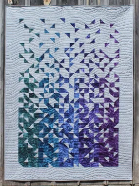 Shattered Modern Quilt - Kit#2 with grey and jewel tone colors