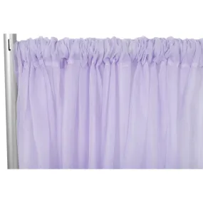 Sheer Voile Flame Retardant (FR) 14ft H x 118" W Drape/Backdrop Curtain Panel - Lavender