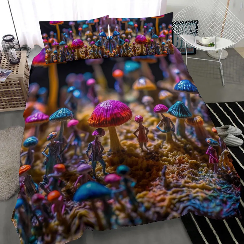 SHROOMIN SHOW BEDDING SET | ACIDMATH AI