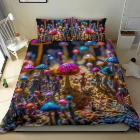 SHROOMIN SHOW BEDDING SET | ACIDMATH AI