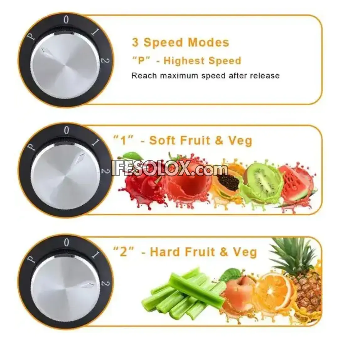 Silver Crest 3-inch wide mouth 800W Centrifugal Juicer for Vegetables and Fruits with 2 Speed Settings - Brand New