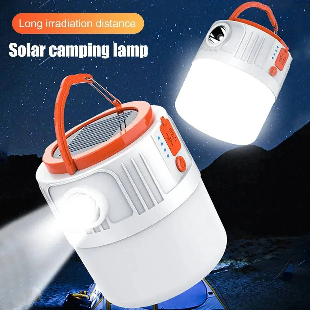 Solar Camping Light Power Bank LED Camping Lanterns 6 Gears Remote Control Waterproof Outdoor Tent Light Rechargeable Flashlight