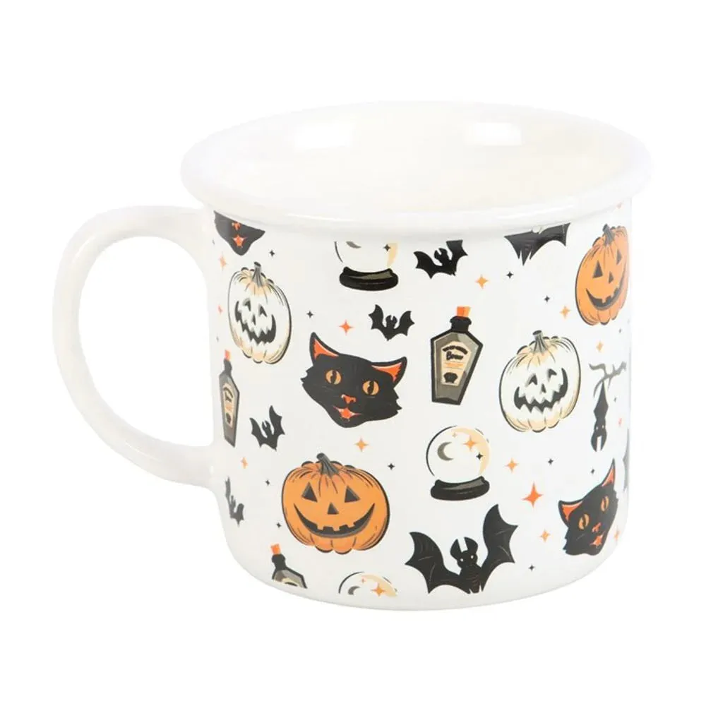 Spooky Cat and Pumpkin Print - Muki