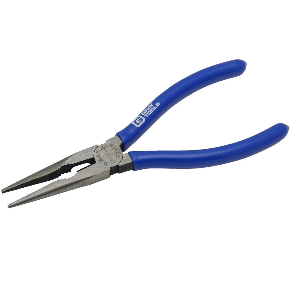 Straight Needle Nose Pliers with Cutter, with Vinyl Grips