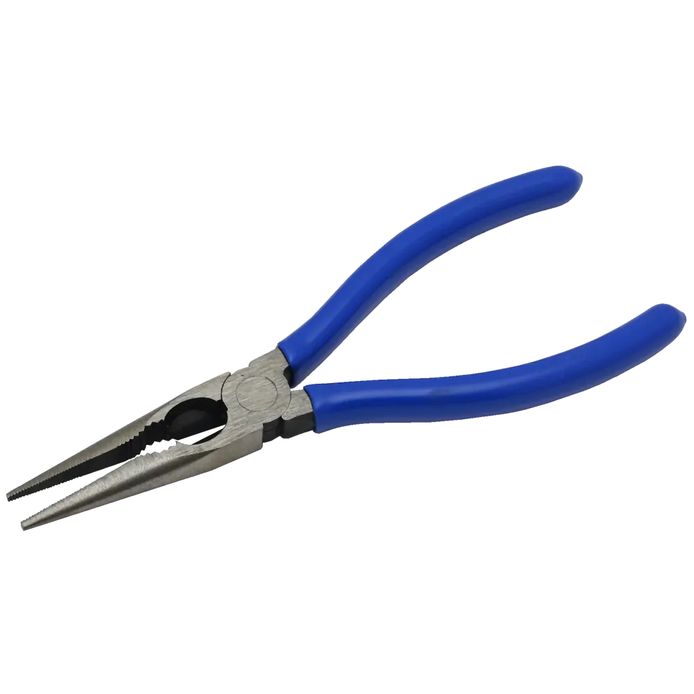 Straight Needle Nose Pliers with Cutter, with Vinyl Grips