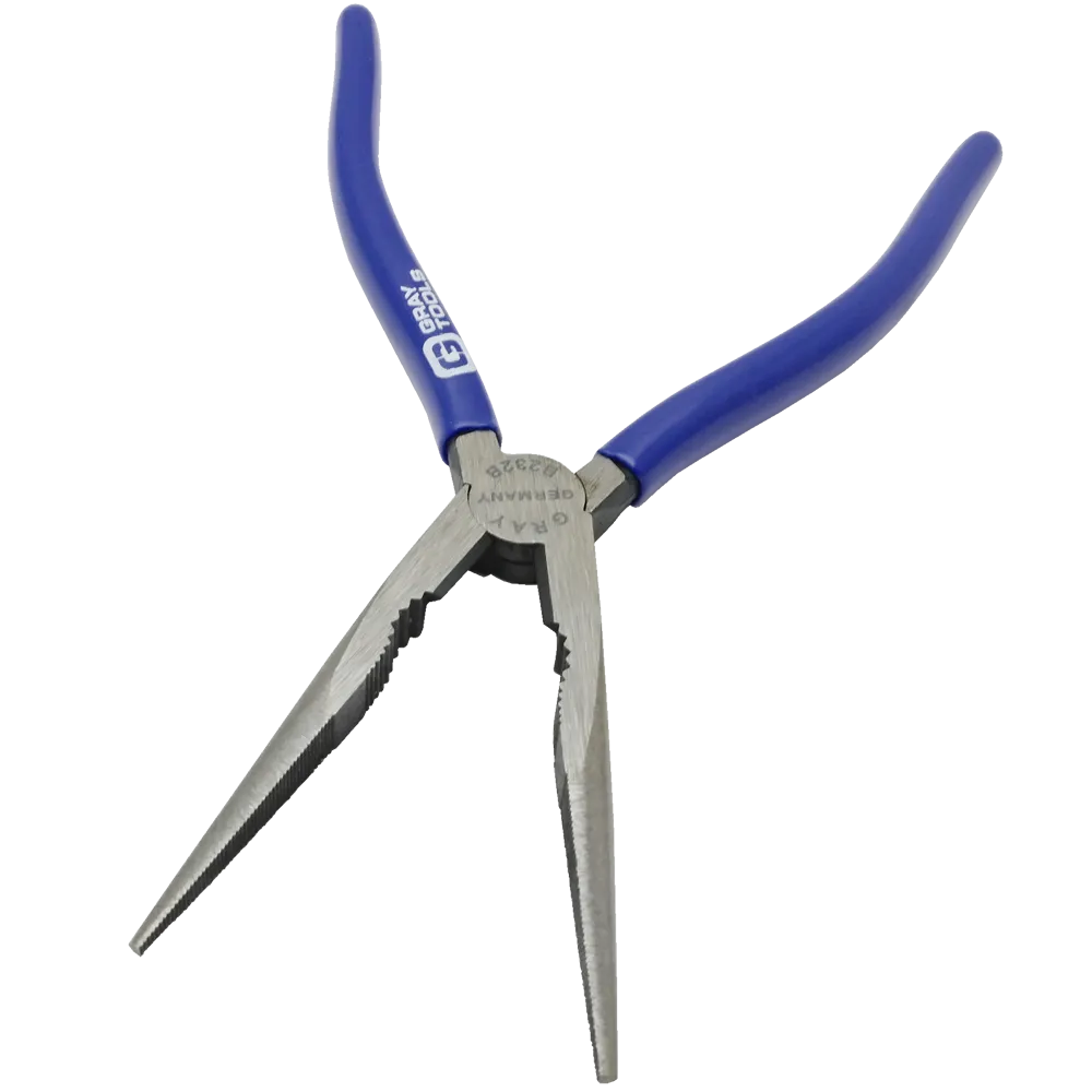 Straight Needle Nose Pliers with Cutter, with Vinyl Grips