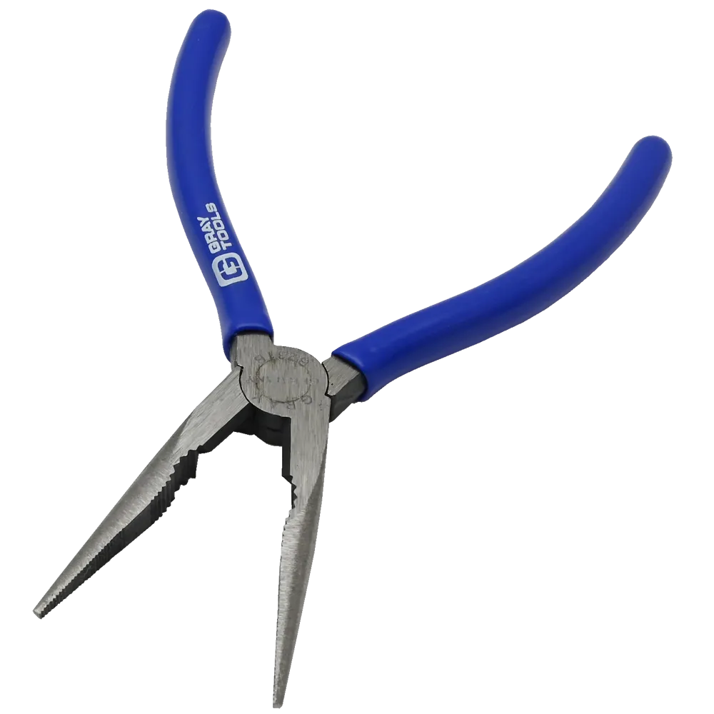 Straight Needle Nose Pliers with Cutter, with Vinyl Grips