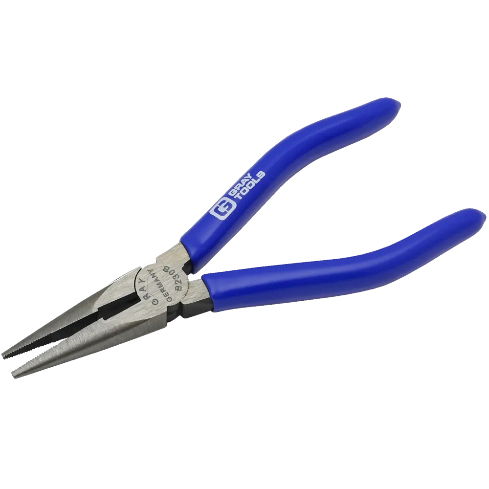 Straight Needle Nose Pliers with Cutter, with Vinyl Grips