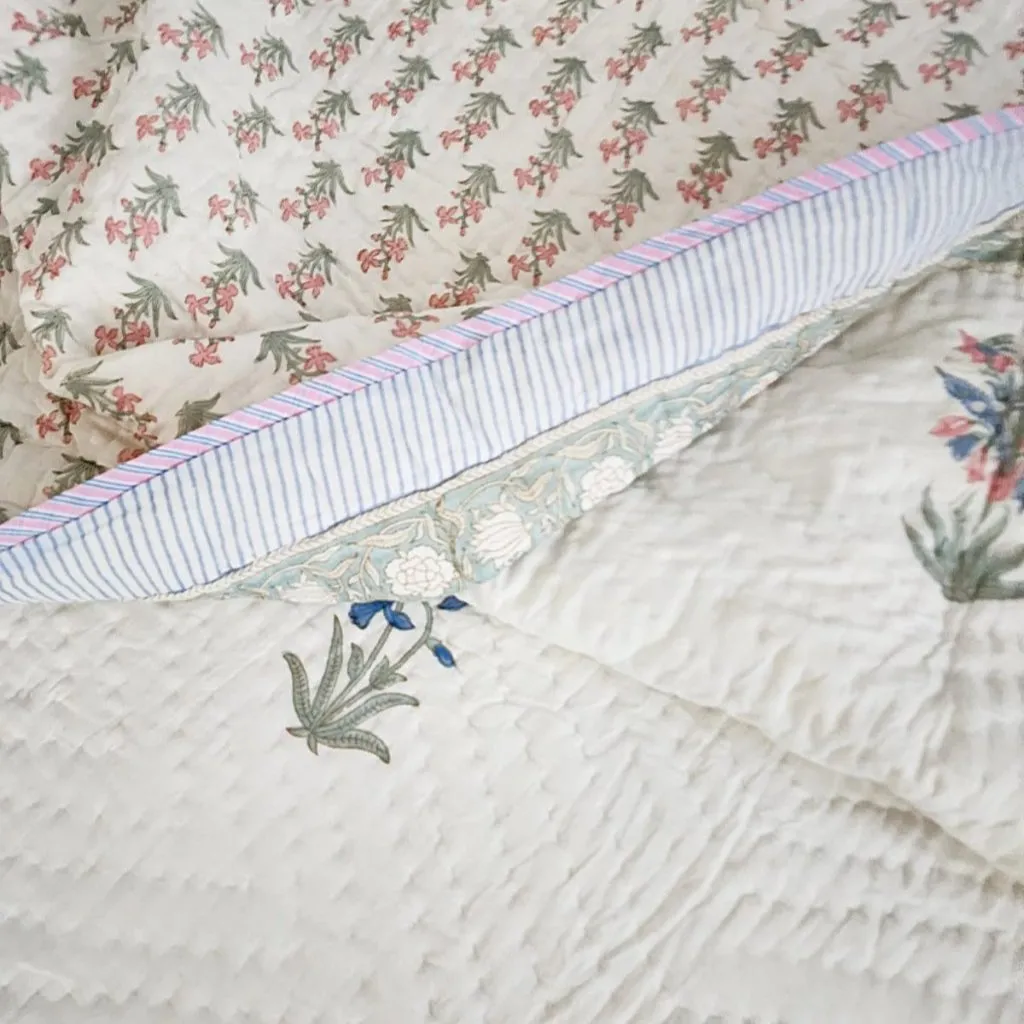 Subtle and Elegant - Double Hand Blocked Quilt