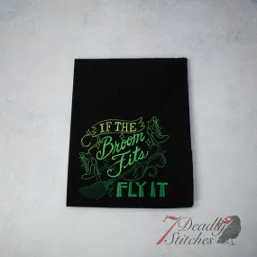 Supernatural Wit - If the Broom Fits Flour Sack Dish Towel