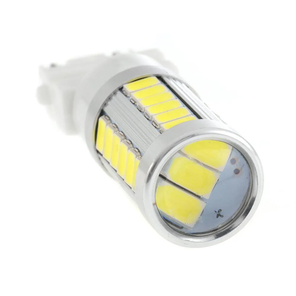 T25 3157 3156 LED Backup Reverse/Turn Signal/Brake Tail Light Bulbs 20W 4000LM 6500K White 33LED Series | 2 Bulbs