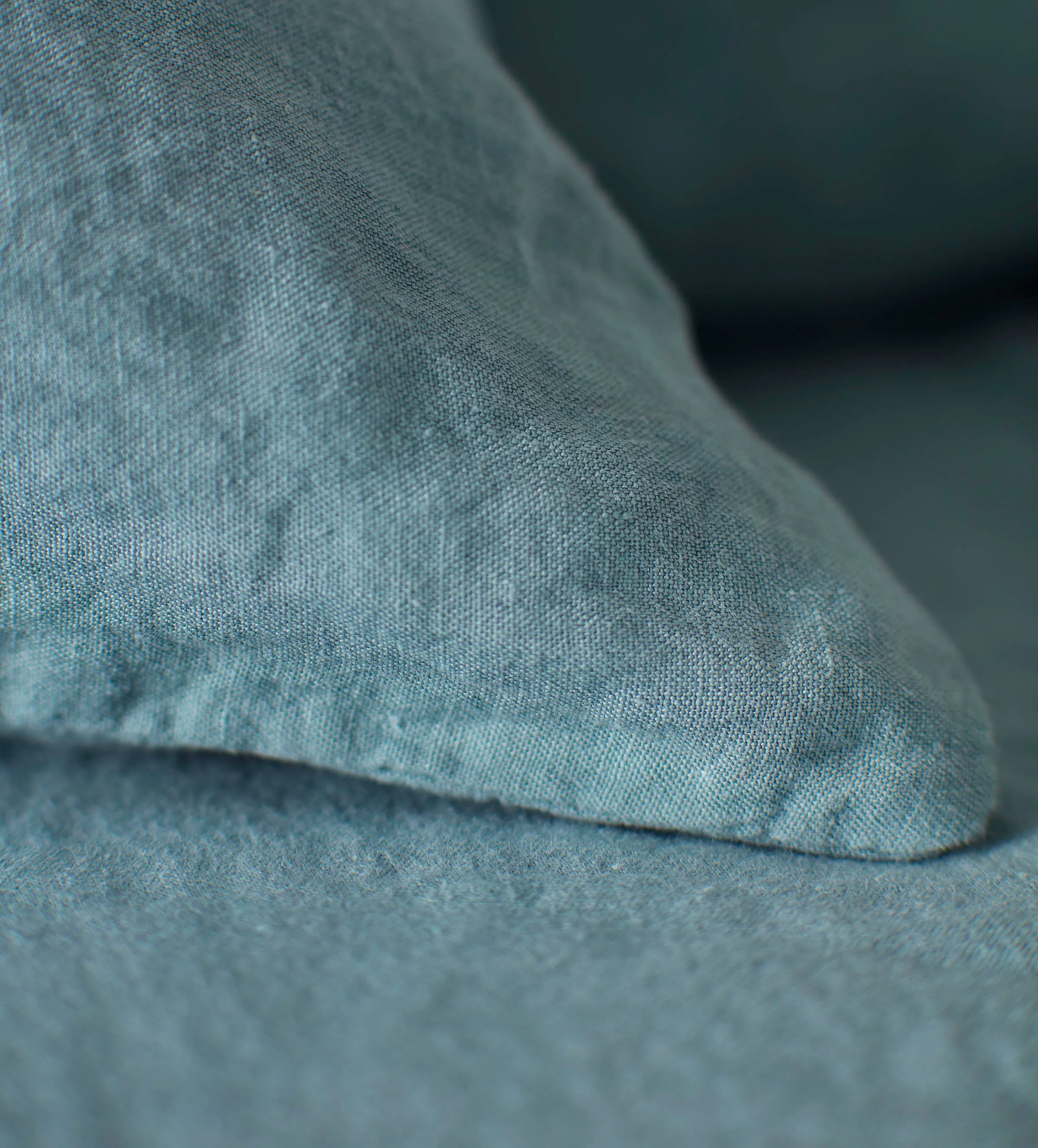 Teal 100% Linen Duvet Cover