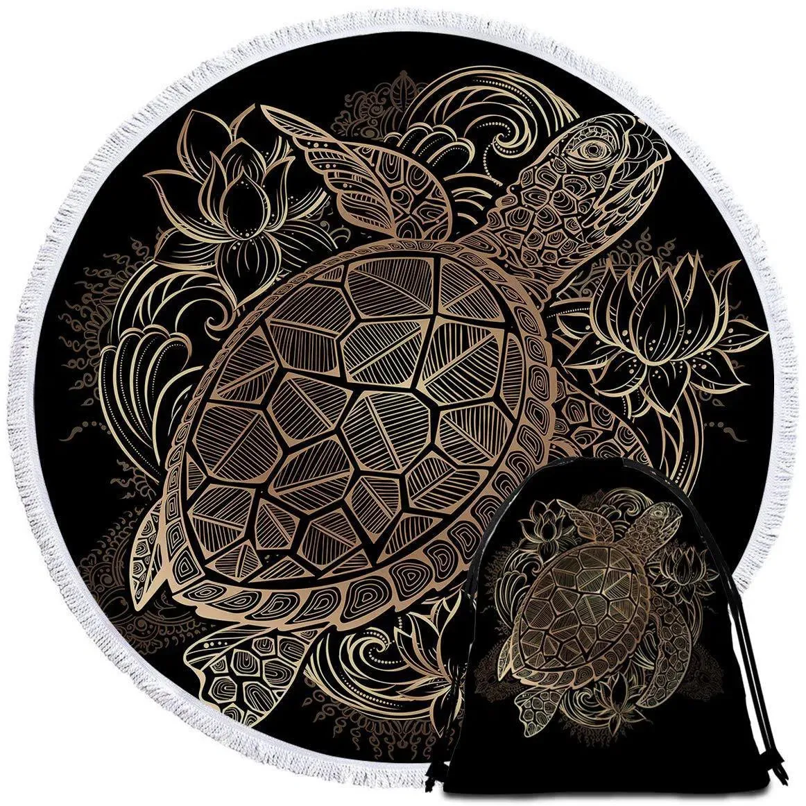 The Original Sea Turtle Lotus Towel   Backpack