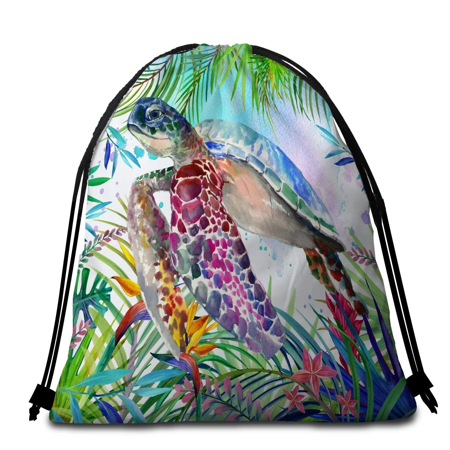 The Original Tropical Sea Turtle Towel   Backpack