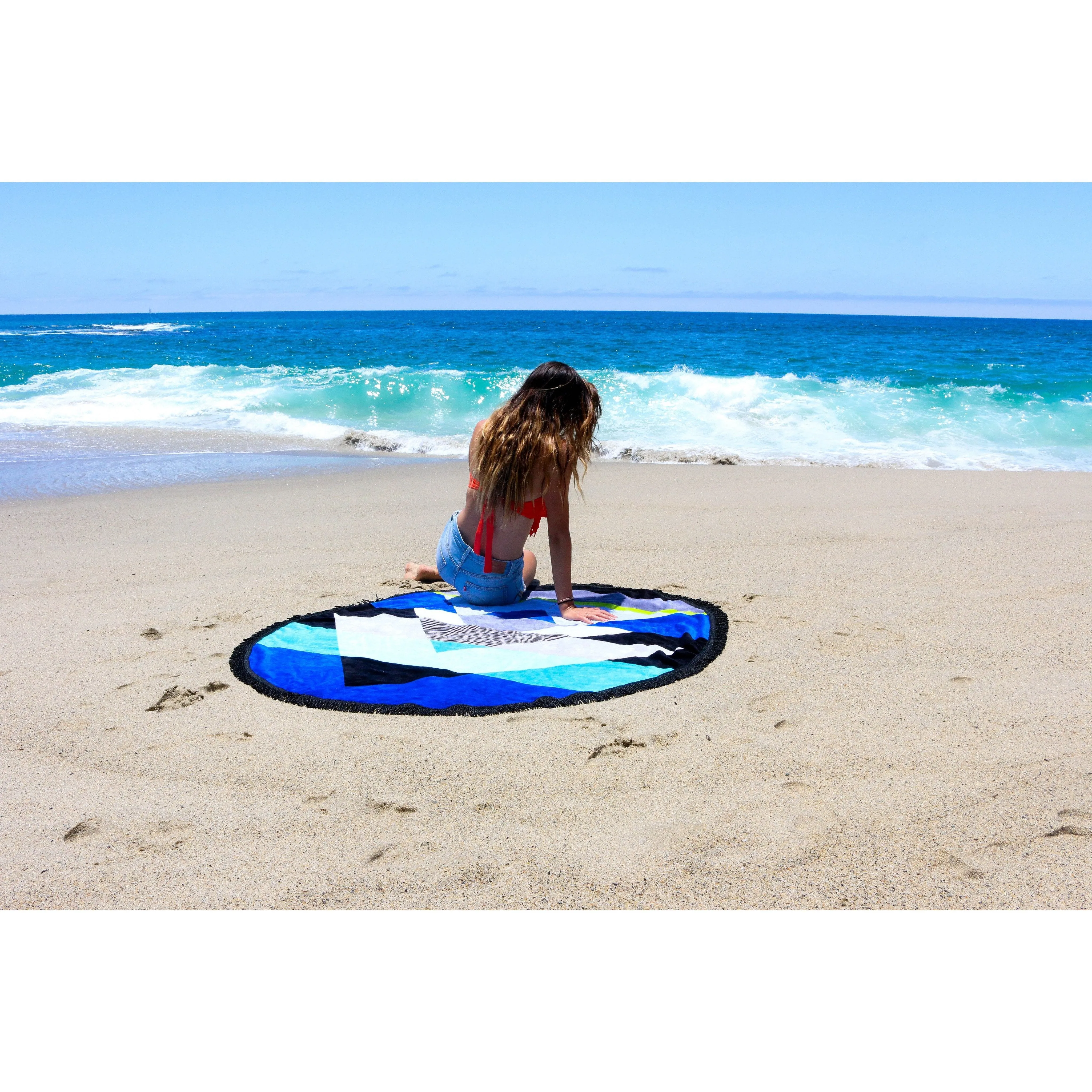 The Sierra Gypsy - Round Beach Towel with Fringe