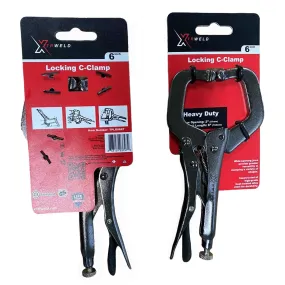 TPLR14RT XTRweld 14 in Pliers, C, Locking, Steel Black Nickel Chrome