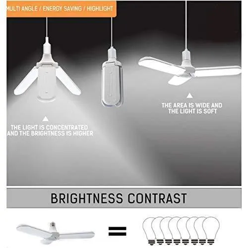 Ultra bright Fan Shape 45W Bulb CFL Tube Light Lamp Upto 85% Energy Saving Ceiling Light,Cool White Light