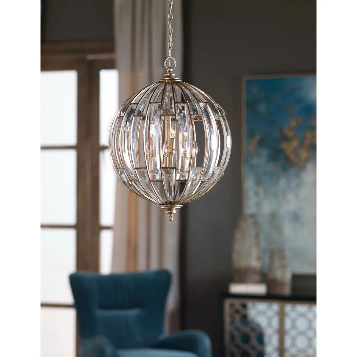 Uttermost Vicentina 6 Light Sphere Pendant