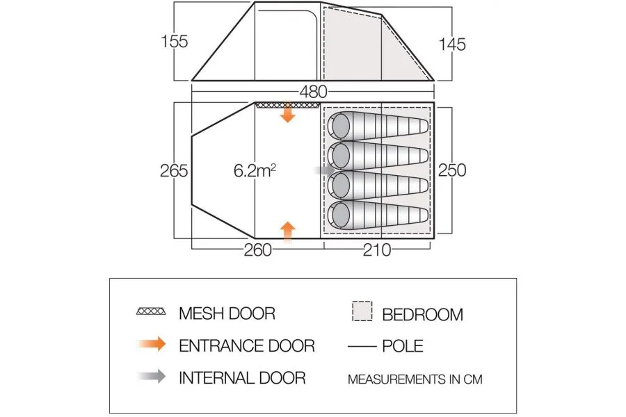 Vango Beta 450XL CLR XL Tent