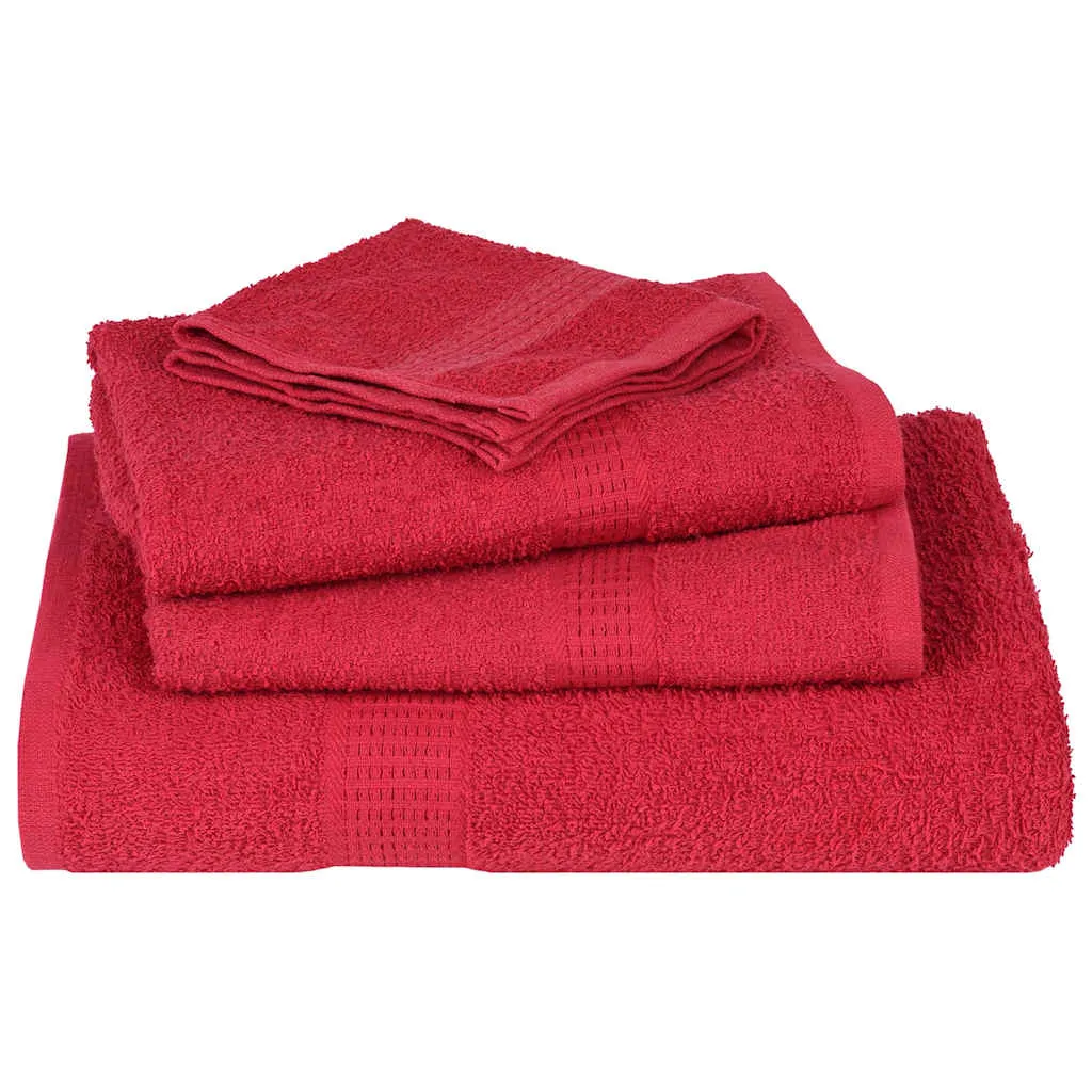 vidaXL 8 Piece Towel Set Red 360 gsm 100% Cotton