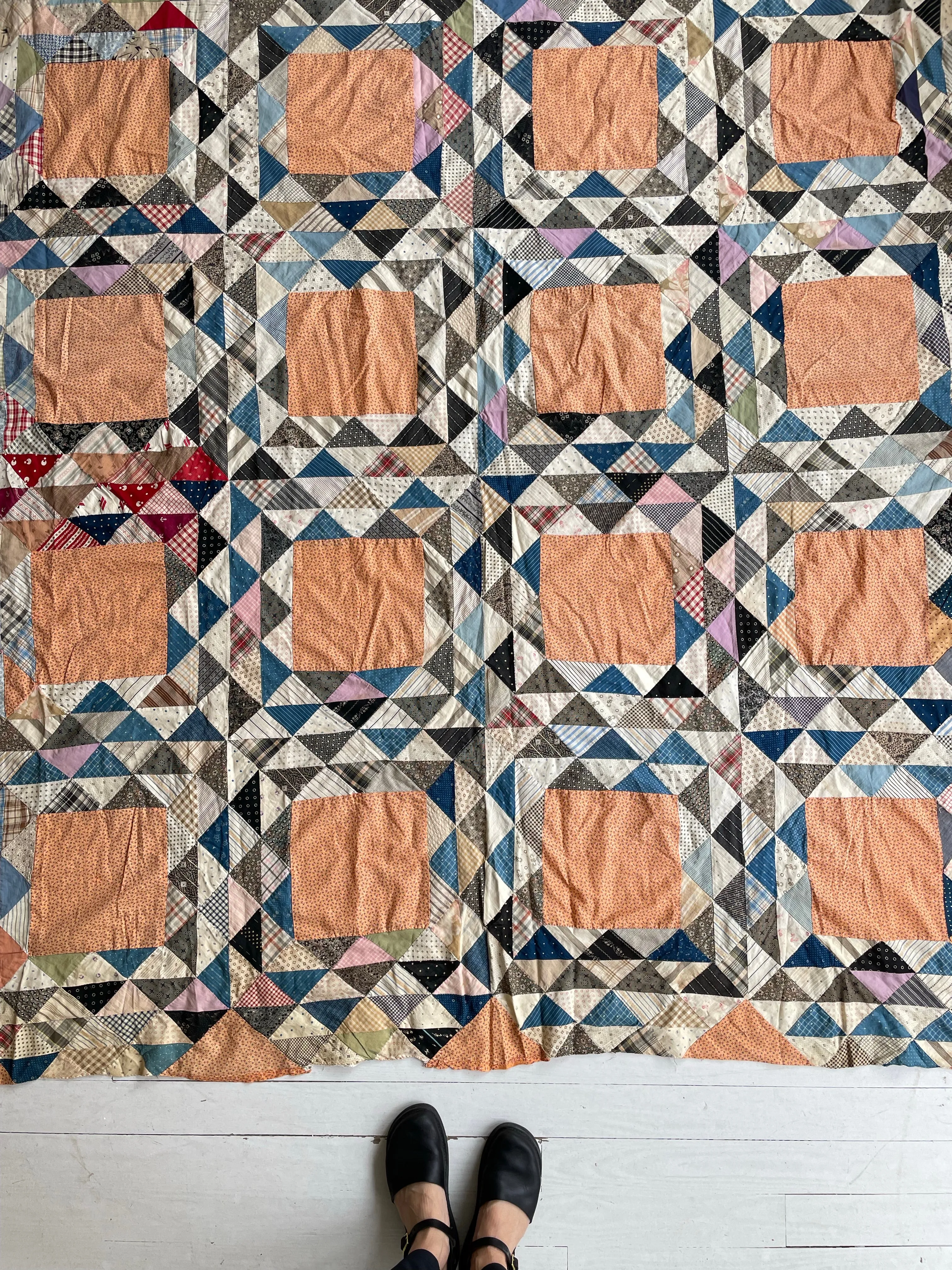 Vintage Ocean Waves Quilt Top