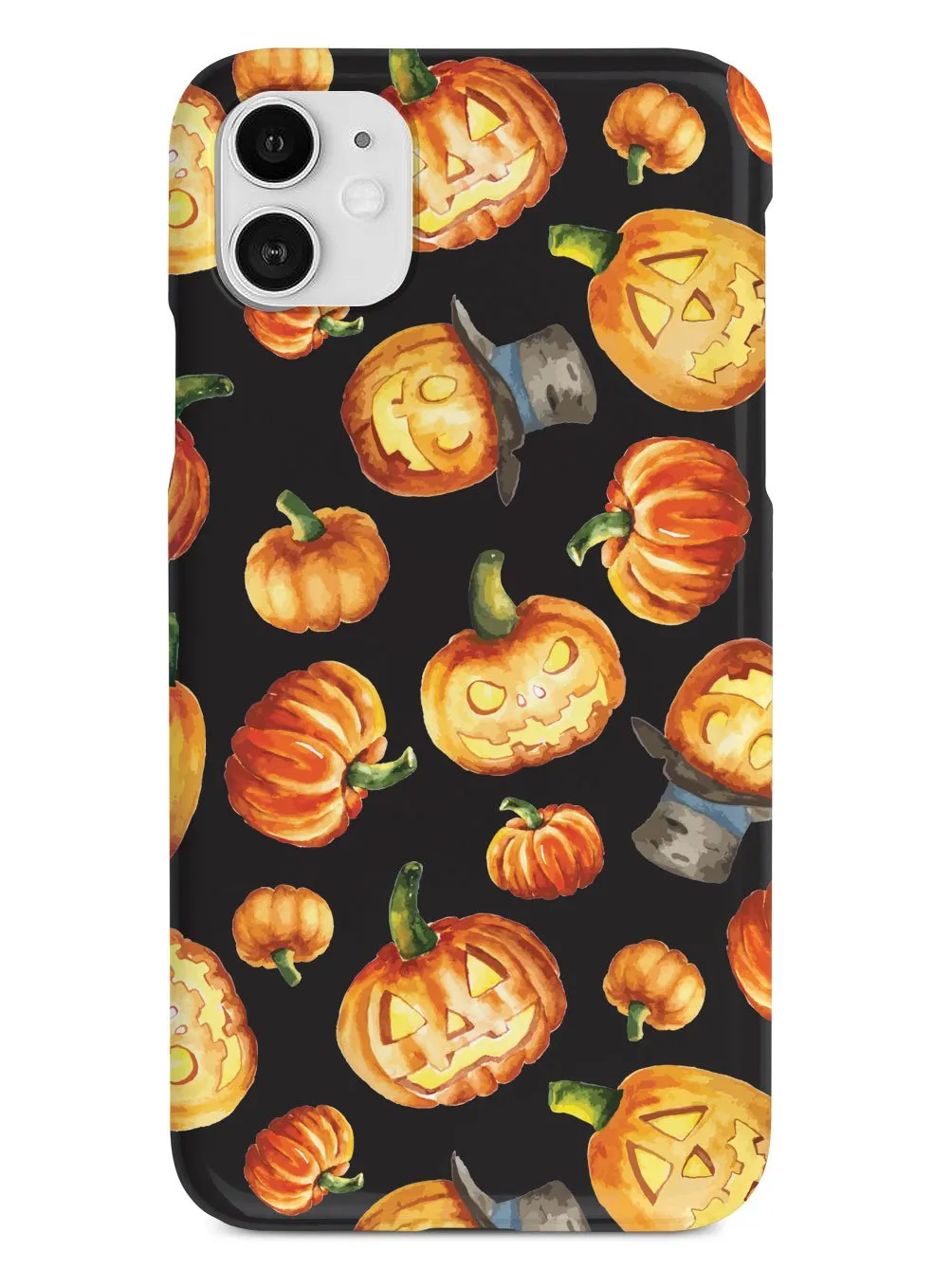 Watercolor Jack O Lanterns - Black Case