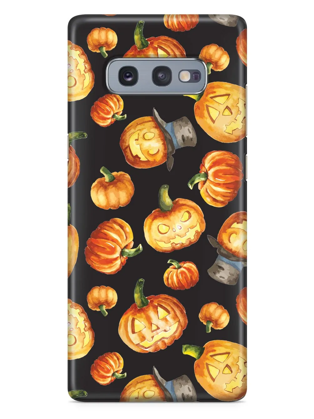 Watercolor Jack O Lanterns - Black Case