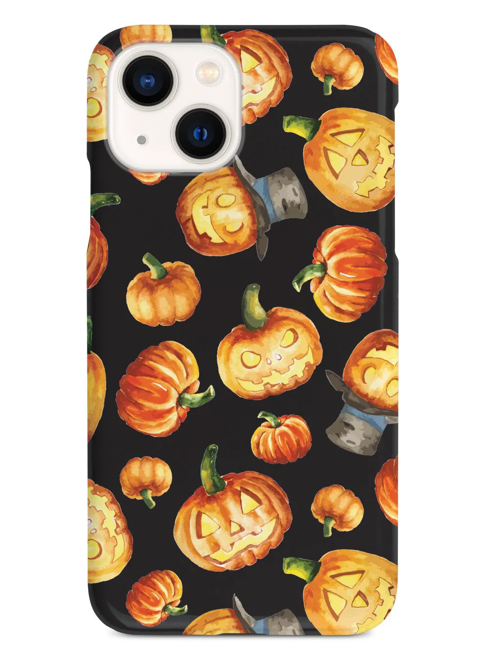 Watercolor Jack O Lanterns - Black Case