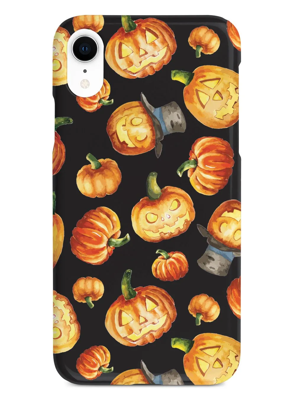 Watercolor Jack O Lanterns - Black Case