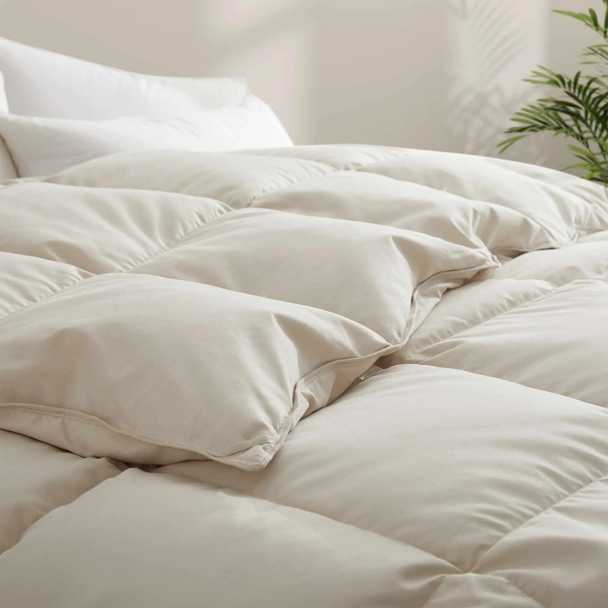 White Goose Feather Fiber and Down Comforter