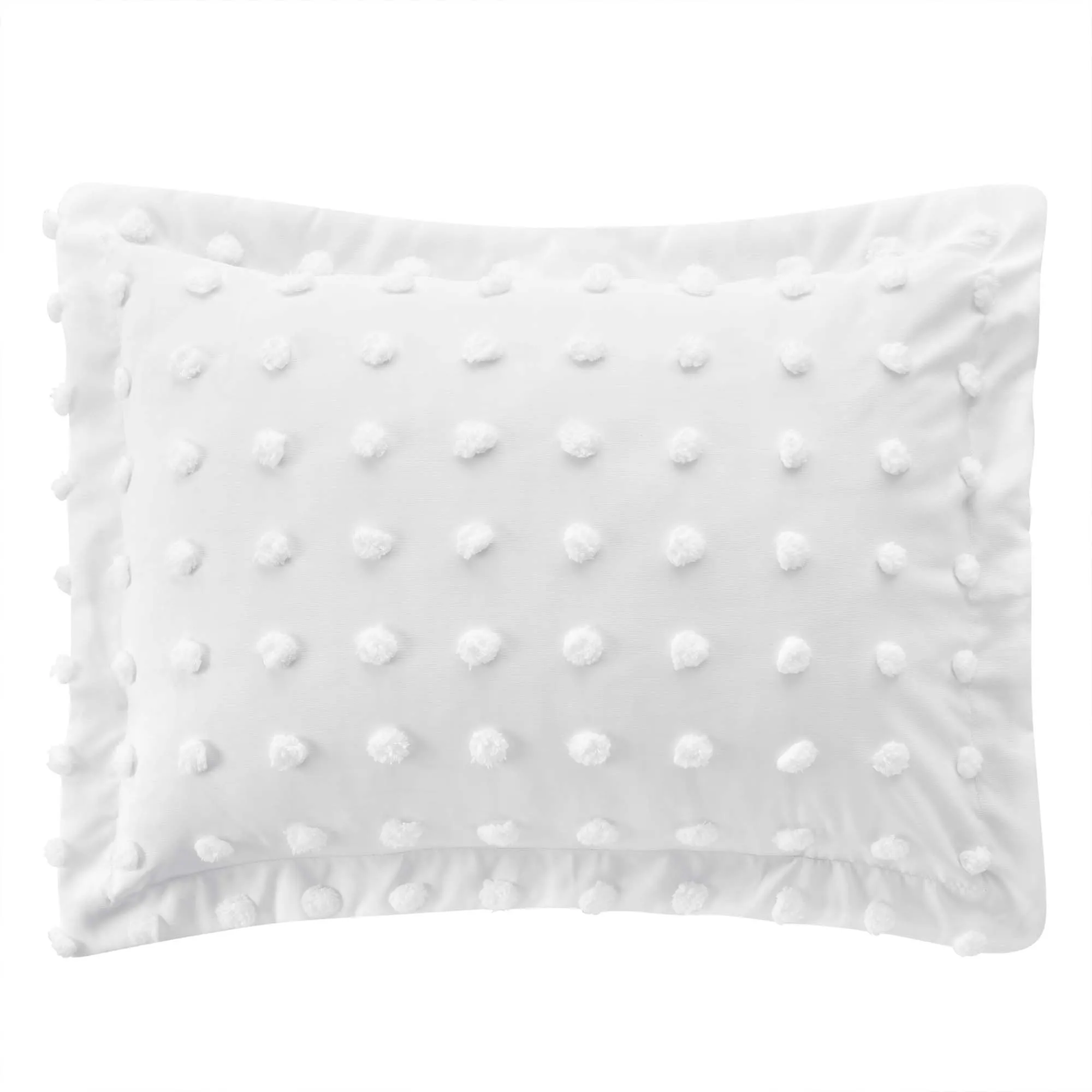 White Pom Pom Comforter Set