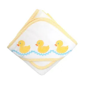 Yellow Duck Hooded Towel and Washcloth Set