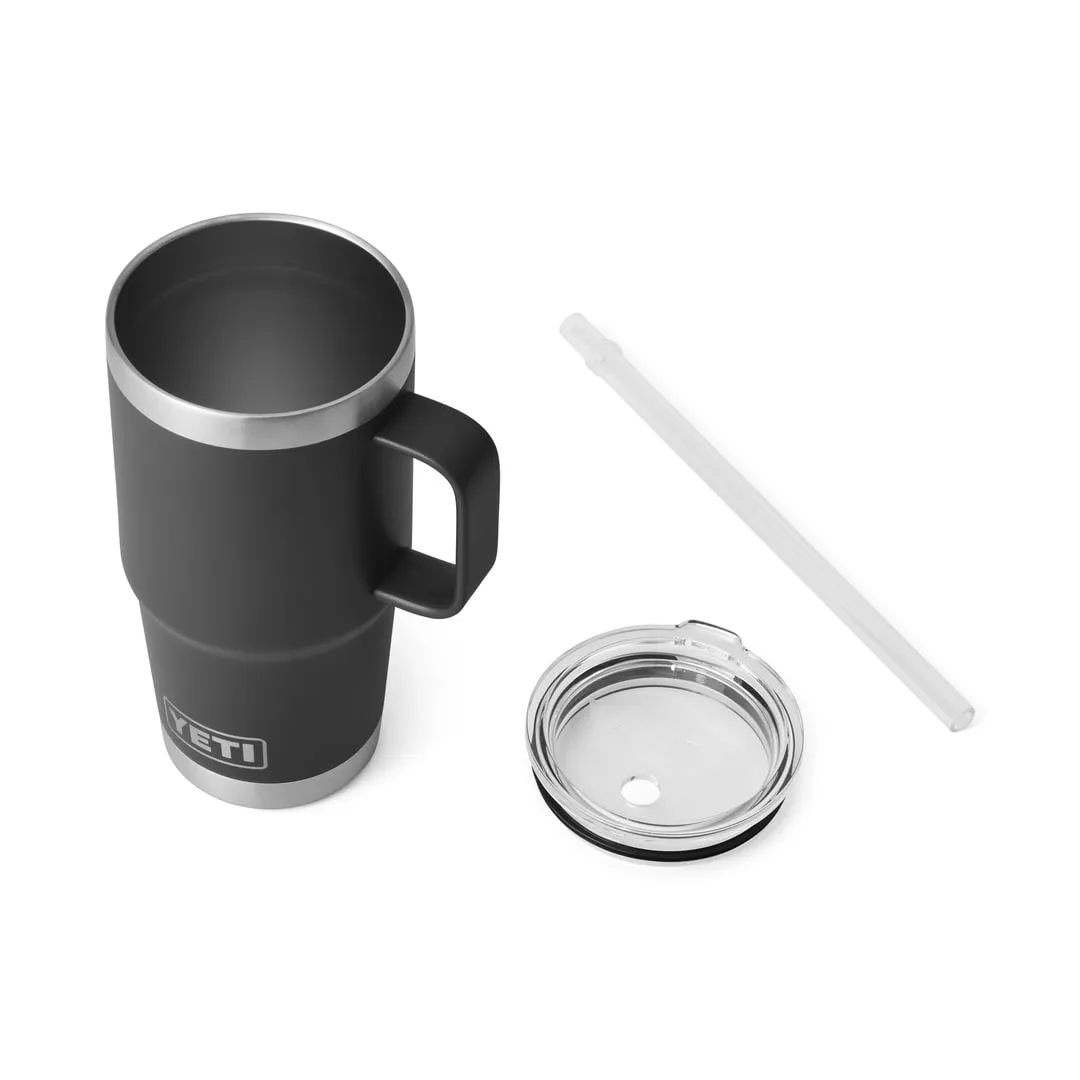 YETI 25 oz Rambler Straw Mug Black