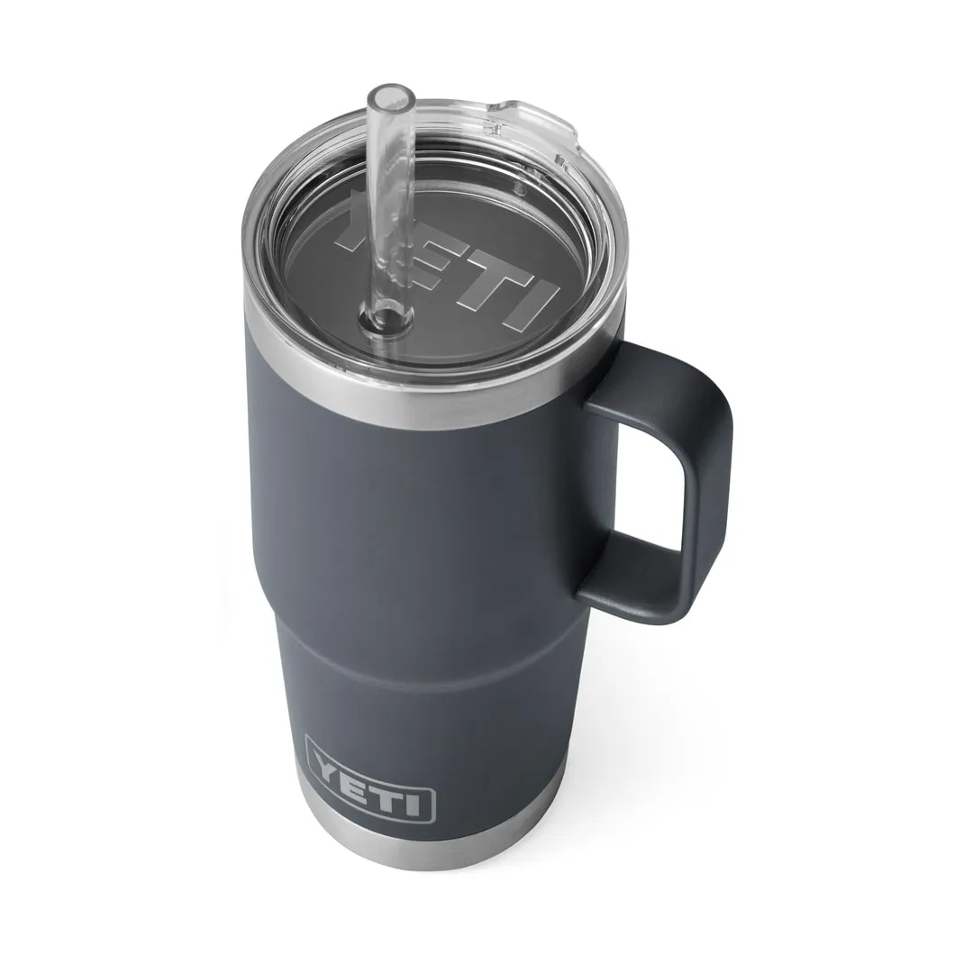 YETI 25 oz Rambler Straw Mug Charcoal