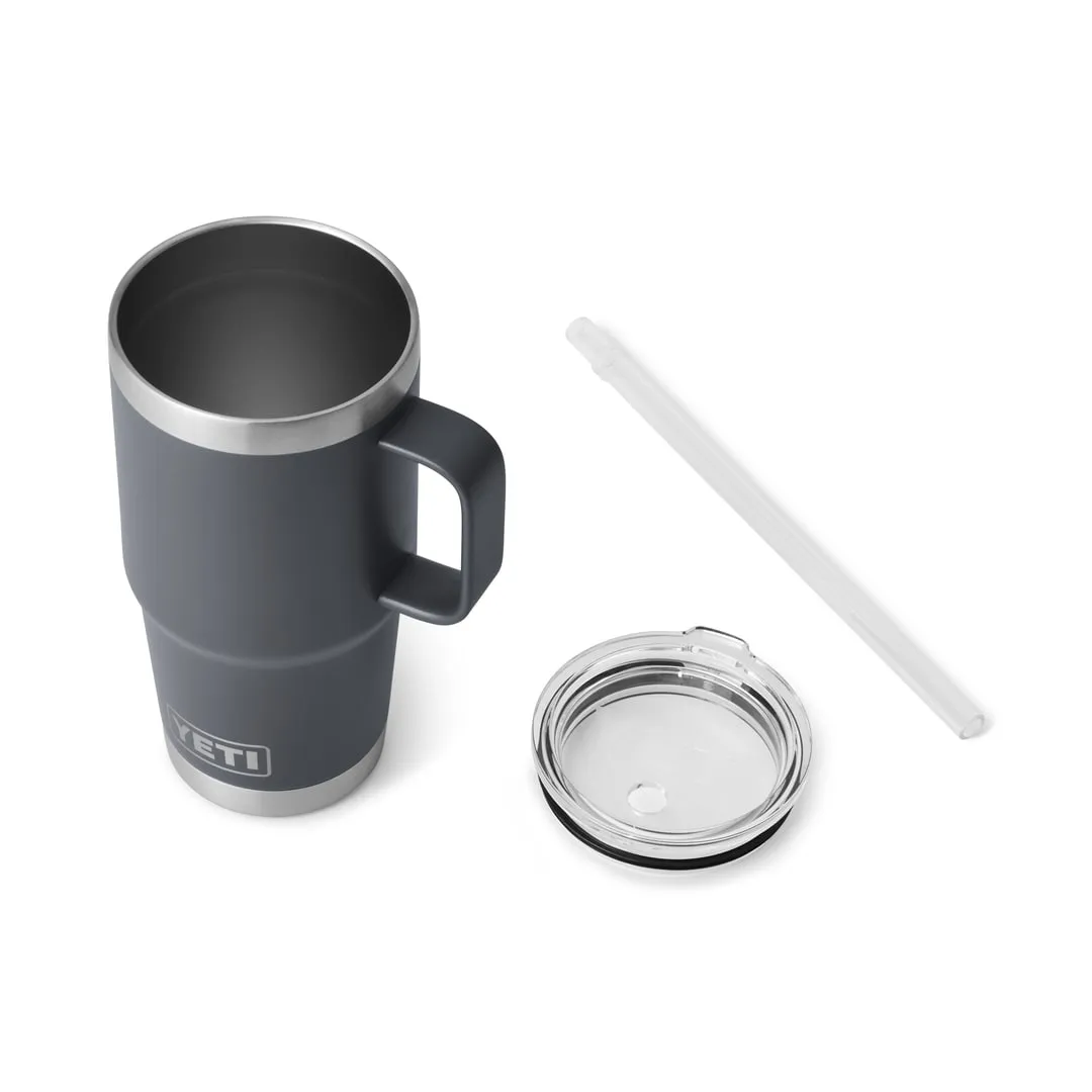 YETI 25 oz Rambler Straw Mug Charcoal