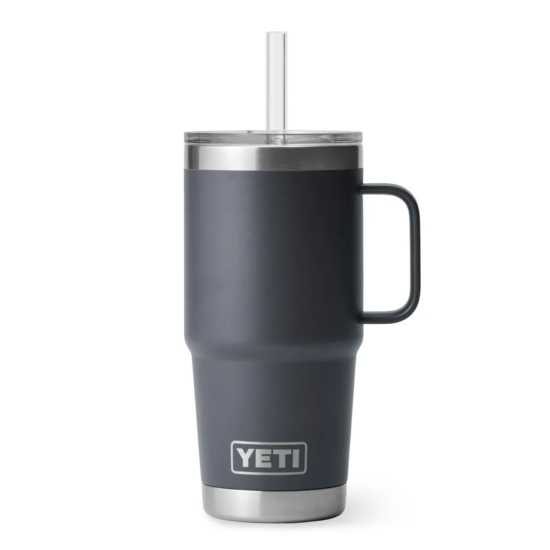 YETI 25 oz Rambler Straw Mug Charcoal