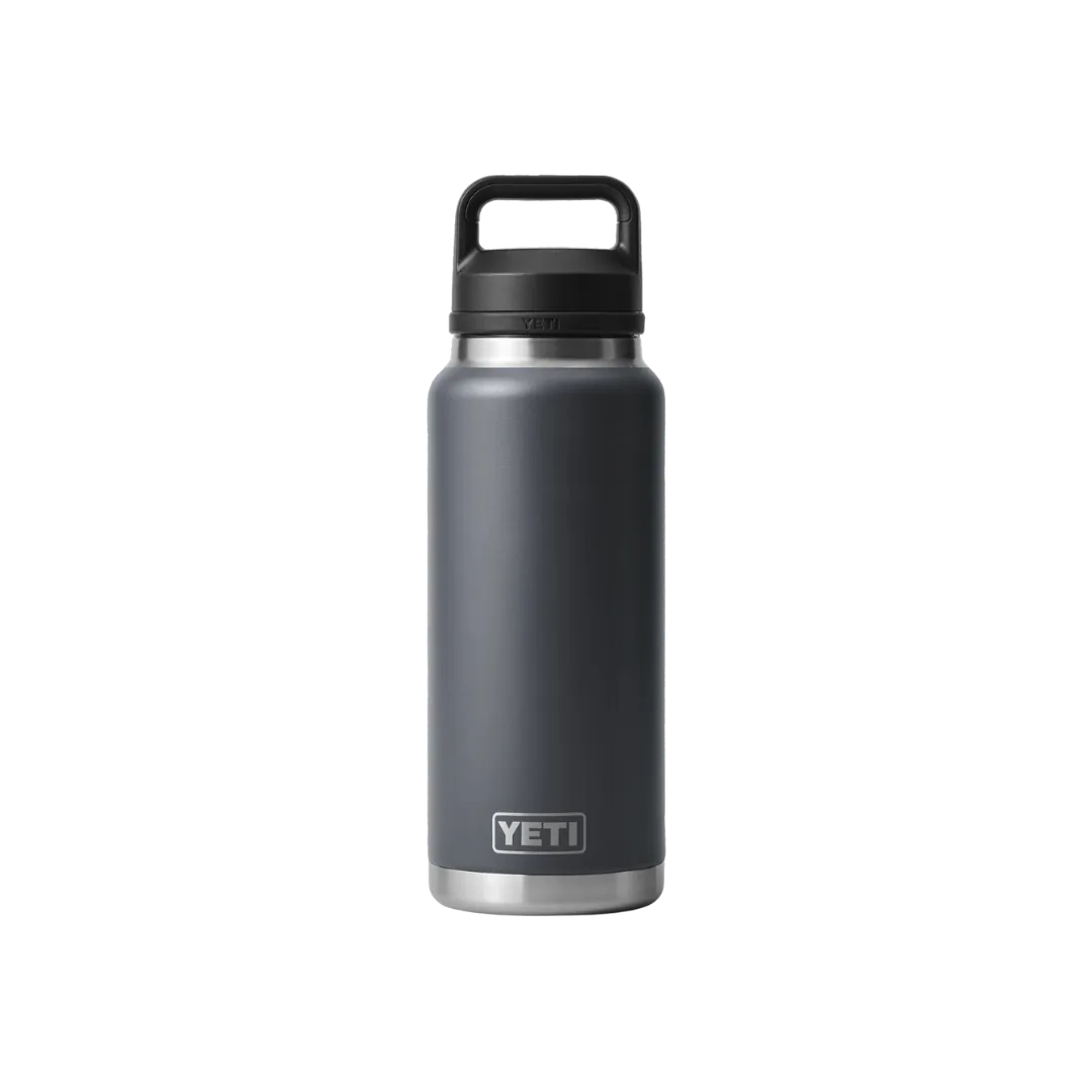 Yeti Rambler Charcoal 36 Oz Water Bottle Chug Cap