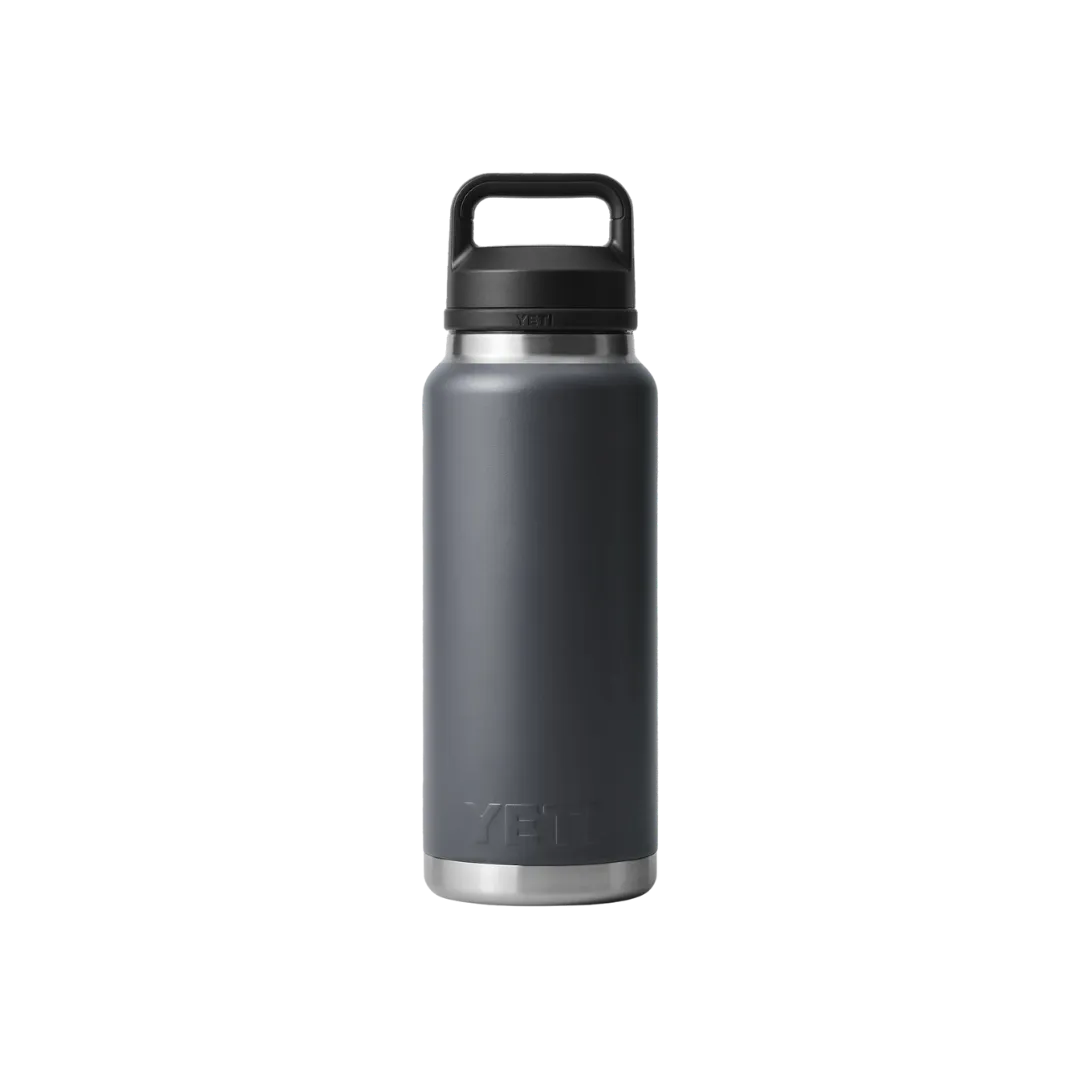 Yeti Rambler Charcoal 36 Oz Water Bottle Chug Cap